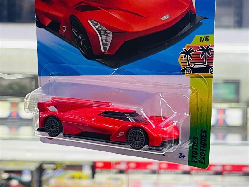  Mô hình xe Cadillac project GTP Hypercar Red Hotwheels kim loại có bản quyền chính hãng tỉ lệ 1:64 C4982-CA 