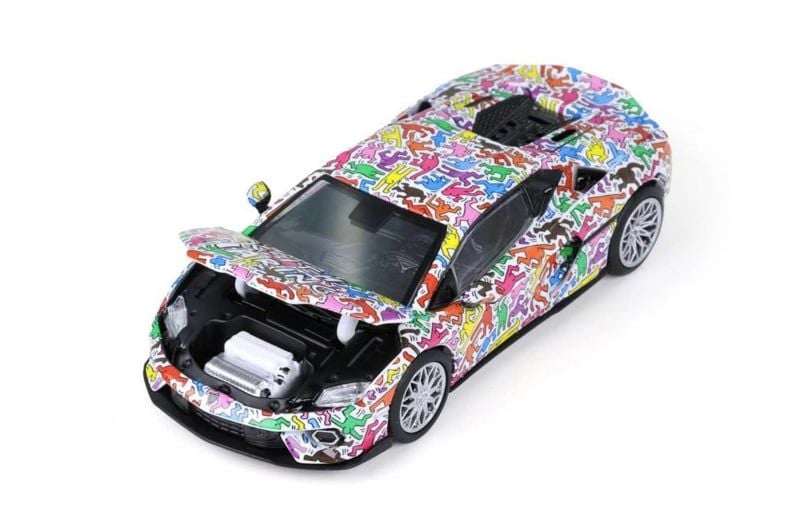  Mô hình xe Lamborghini Temerario x Keith Haring limited 2999 pcs tỉ lệ 1:64 Trends Hobby 241082G 