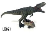  Mô hình khủng long T-rex Tyrannosaurus giẫm lên Triceratops green kích thước 23cm bằng nhựa LX821 