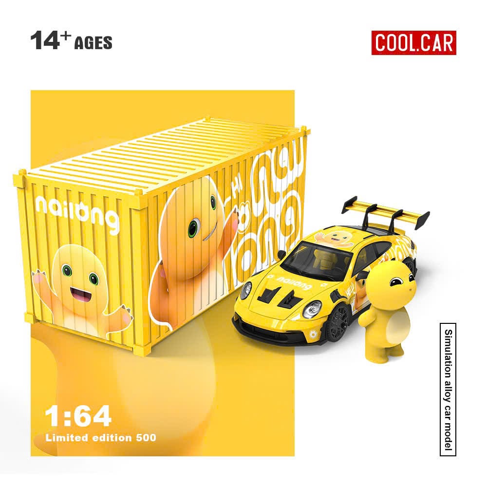  Mô hình xe Porsche 992 GT3 RS custom Milk Dragon Nailong limited 500pcs tỉ lệ 1:64 Cool carCC644642 