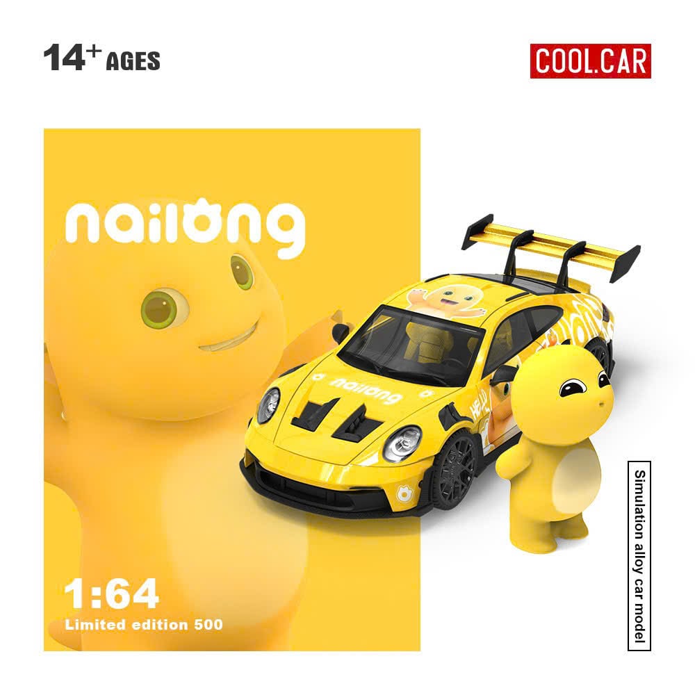 Mô hình xe Porsche 992 GT3 RS custom Milk Dragon Nailong limited 500pcs tỉ lệ 1:64 Cool carCC644642 