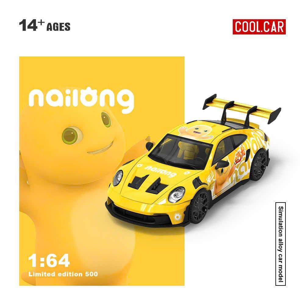  Mô hình xe Porsche 992 GT3 RS custom Milk Dragon Nailong limited 500pcs tỉ lệ 1:64 Cool carCC644642 