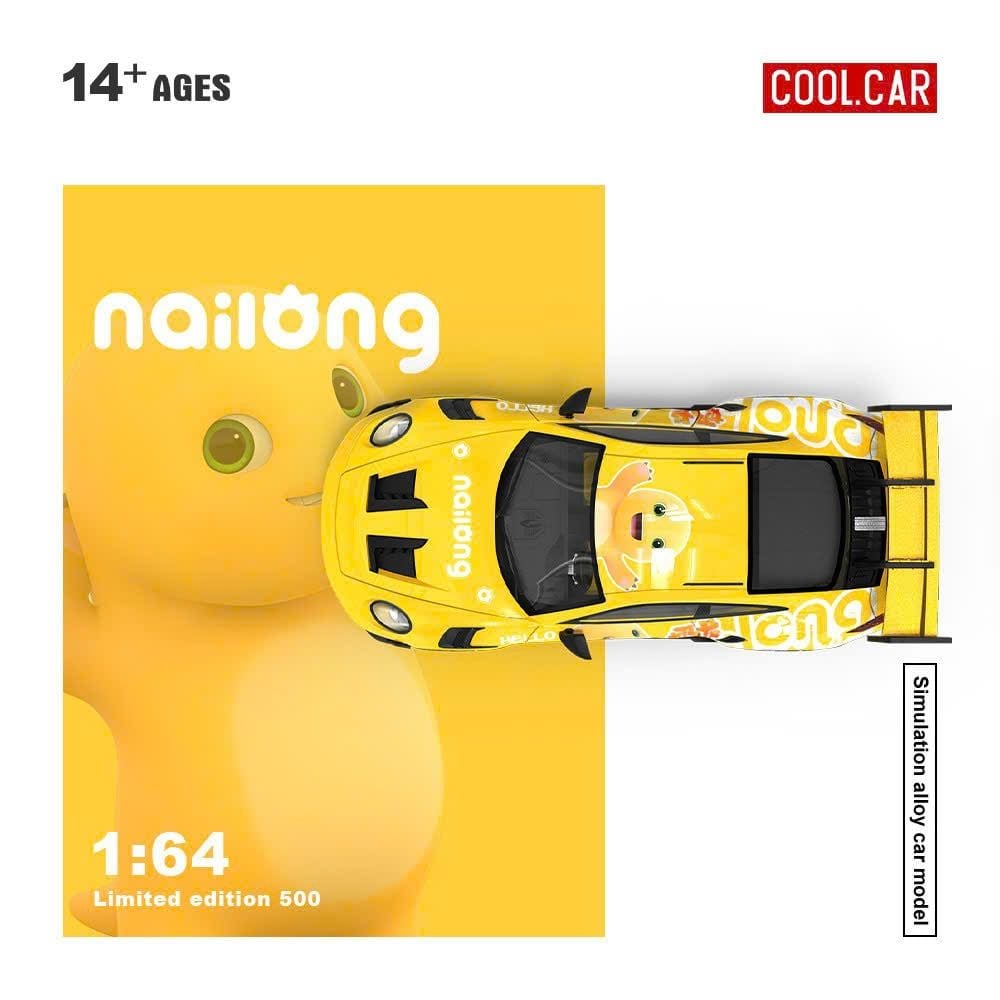  Mô hình xe Porsche 992 GT3 RS custom Milk Dragon Nailong limited 500pcs tỉ lệ 1:64 Cool carCC644642 