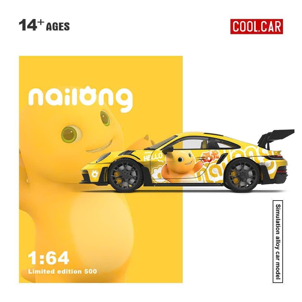  Mô hình xe Porsche 992 GT3 RS custom Milk Dragon Nailong limited 500pcs tỉ lệ 1:64 Cool carCC644642 