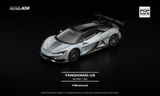  Mô hình xe ô tô Yangwang U9 silver Hypercar tỉ lệ 1:64 Poprace PR640442 