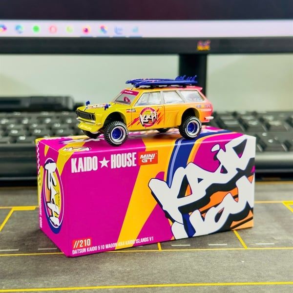  [Hàng Loose] Mô hình xe Datsun KAIDO 510 Wagon 4x4 Kaido ISLANDS V1 tỉ lệ 1:64 Kaido House KHMG210 