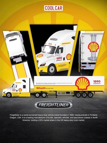  Mô hình xe Shell container truck simulation alloy car model tỉ lệ 1:64 Cool Car CC800112 