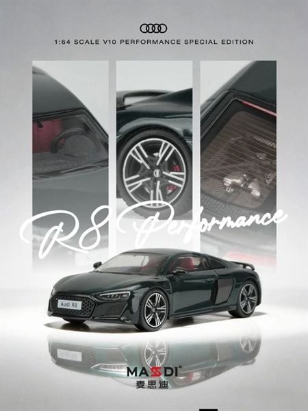  Mô hình xe Audi R8 V10 Performance tỉ lệ 1:64 Massdi OT64782 