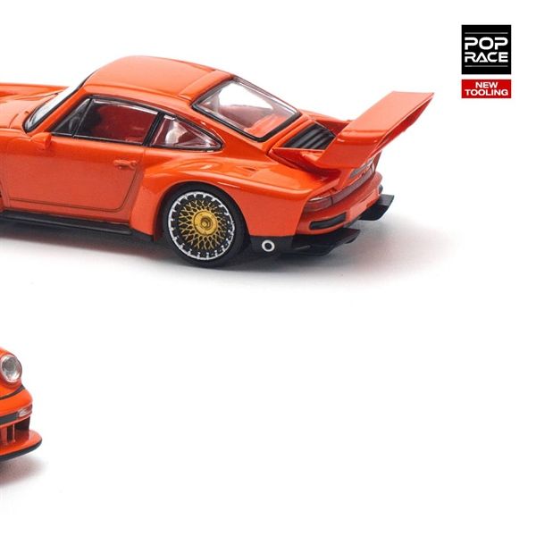  Mô hình xe Singer Dls Turbo (Track) Orange Hkd tỉ lệ 1:64 Poprace PR640131 