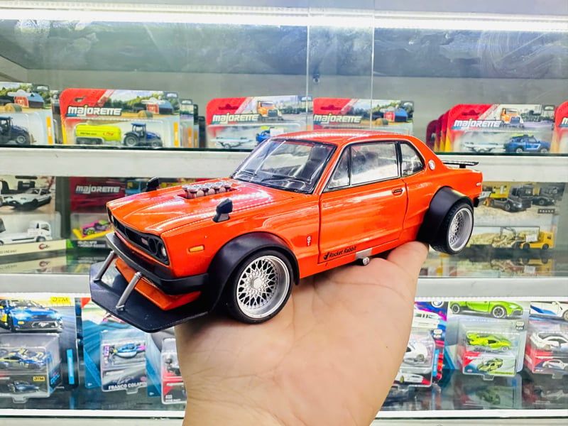  Xe ô tô mô hình bằng hợp kim và nhựa Niss Skyline GT-R V8 Drift tỉ lệ 1:24 Alloy Model VB24496 OT24160 