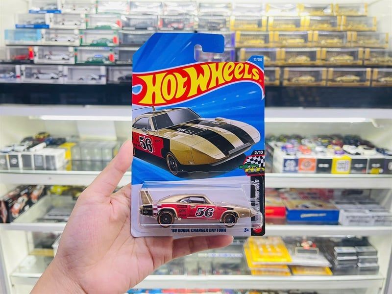  Mô hình xe Dodge Charger Daytona '69 Hotwheels kim loại có bản quyền chính hãng tỉ lệ 1:64 C4982-DO 