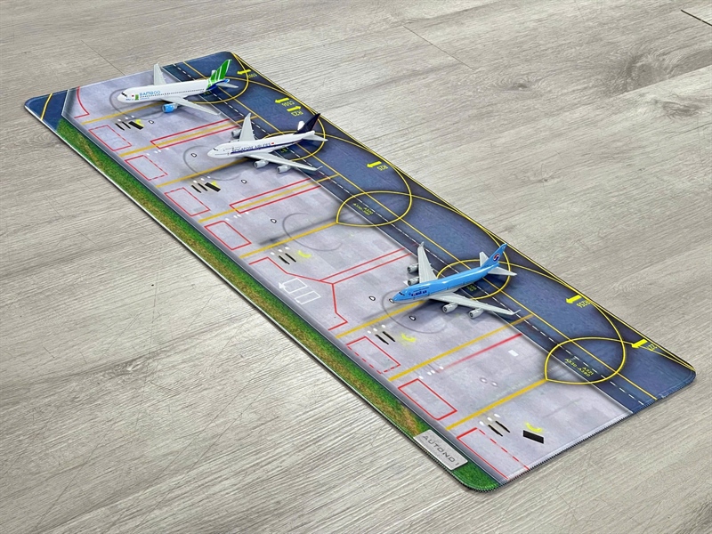  Phụ kiện thảm sa bàn chống trượt mô phỏng bãi đáp, sân bay kích thước 90x40cm 3mm cho mô hình máy bay Autono1 PT001 