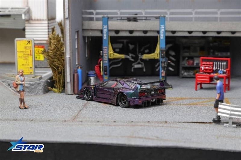  Mô hình xe Ferrari F40 LBWK LB work WildBody Maggic Purple tỉ lệ 1:64 Star model OT64516 