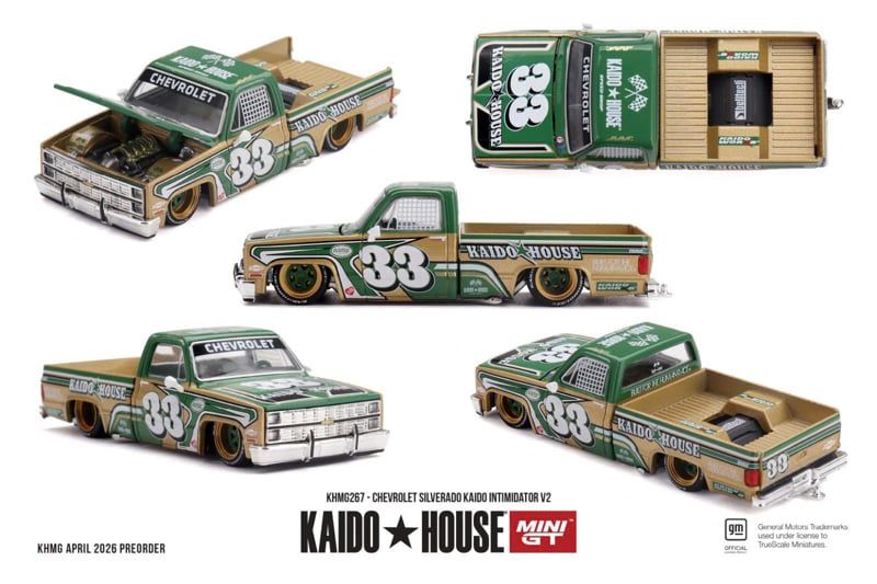  Mô hình xe Chevrolet Silverado KAIDO Intimidator V2 tỉ lệ 1:64 Kaido House KHMG267 