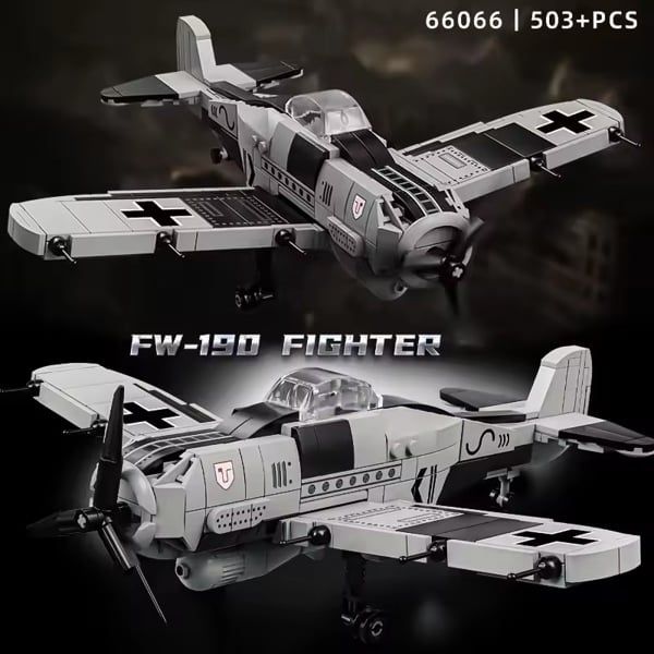  Mô hình máy bay lắp ráp - máy bay quân sự FW-190 Fighter 503 mảnh LY66 LG046 