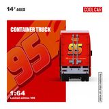  Mô hình xe container Freightliner Lightning McQueen Livery Dedicated Transport Truck tỉ lệ 1:64 CoolCar CC800116 