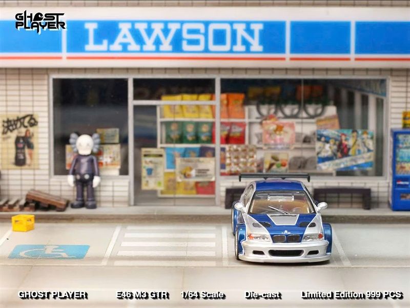  Mô hình xe BMW M3 E46 GTR NFS Silverblue Need for Speed tỉ lệ 1:64 Ghost Slayer OT64471 