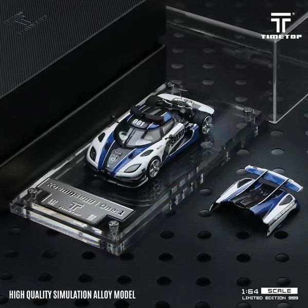  Mô hình xe ô tô Koenigsegg One:1 police SHERIFF mở được nắp máy tỉ lệ 1:64 Timetop TT644816 