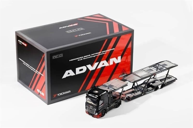  Mô hình xe Mercedes Benz Advan Licensed Product Actros Double Deck Trailer tỉ lệ 1:64 GCD OT64672 