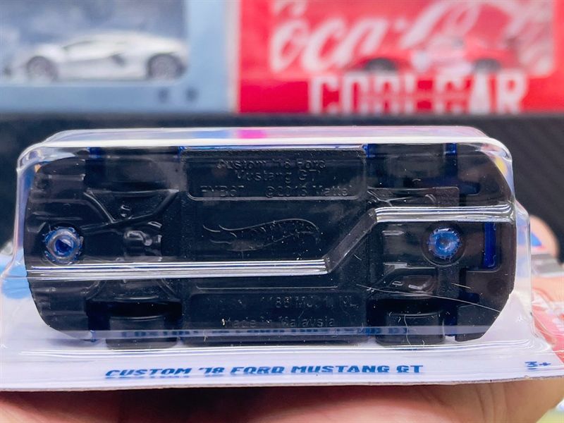  Mô hình xe Ford Mustang GT custom '18 blueHotwheels kim loại có bản quyền chính hãng tỉ lệ 1:64 C4982-FO 