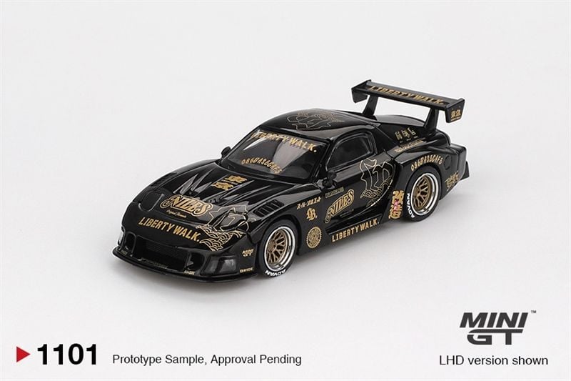  Mô hình xe ô tô MAZDA RX-7 LB-Super Silhouette FD-NILES bản card tỉ lệ 1:64 MiniGT MGT01101-BL NO CHASE CAR 