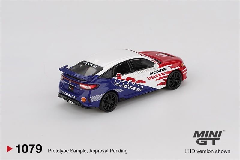  Mô hình xe Honda Civic TYPE R 2024 Pace Car HRC bản card tỉ lệ 1:64 MiniGT MGT01079-BL NO CHASE 