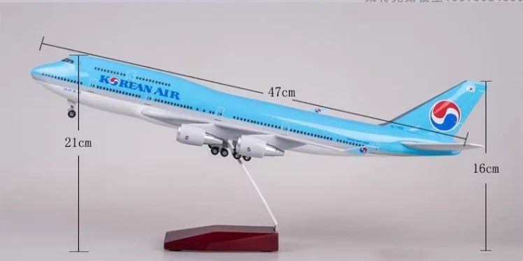  Mô hình máy bay Korean Boeing B747 có bánh xe kích thước 47cm no led MB47105 