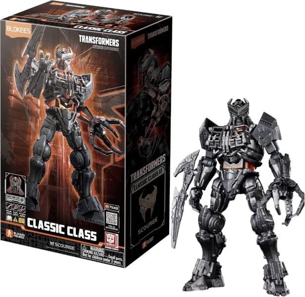  Mô hình lắp ráp có đèn serries Transformers Classic Class(CC) 03 Scourge (Luminous Eyes & Chest) 13cm Blokees 71143 