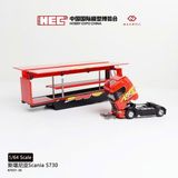  Mô hình xe container Scania S730 #95 Lightning Mcqueens sự kiện HEC 2026 tỉ lệ 1:64 Maxwell KF037-36 