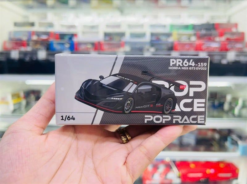  [Hàng Loose] Mô hình xe ô tô Honda NSX GT3 EVO 22 full carbon tỉ lệ 1:64 Pop RacePR640159 