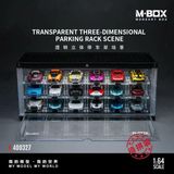  Hộp trưng bày container Cảnh giá đỗ xe 3D trong suốt kích thước 33.4cm x 14.5cm x 7.8cm tỉ lệ 1:64 MoreArt Box M-BOX MB400327 