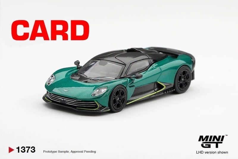  Mô hình xe Aston Martin Valhalla Podium Green tỉ lệ 1:64 MiniGT bản Card MGT01373 