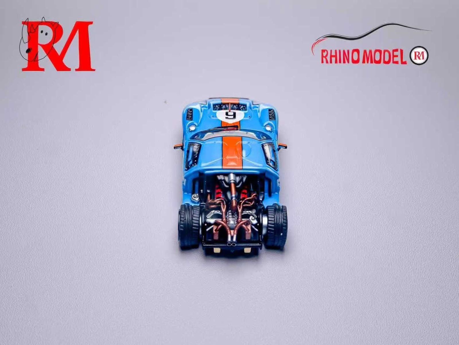  Mô hình xe Ford GT40 (engine cover magnetic structure) mở được nắp máy tỉ lệ 1:64 Model RM Rhino OT64654 