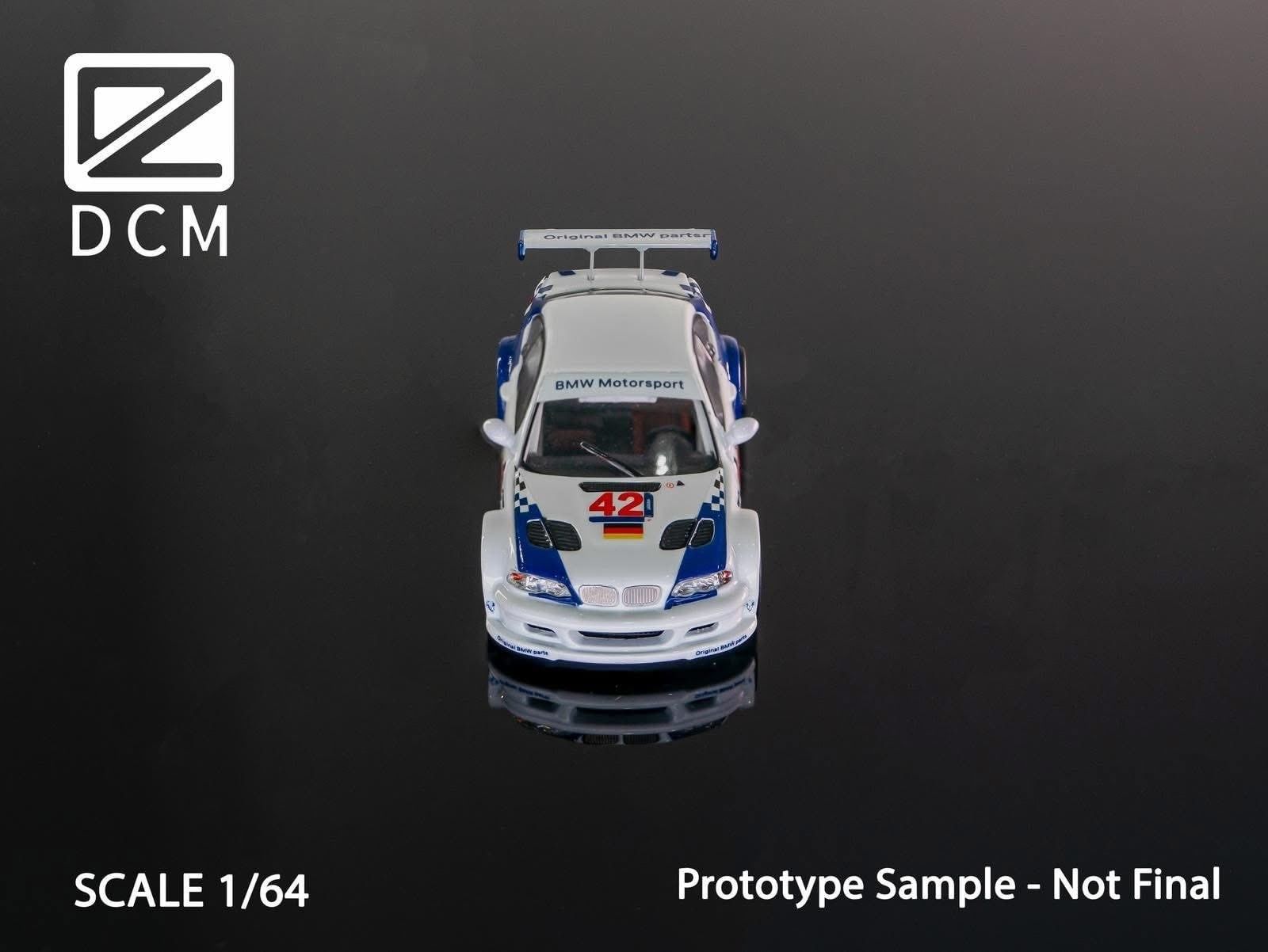  Mô hình xe BMW (E46) M3 GTR ALMS '01 tỉ lệ 1:64 DCM model OT64656 