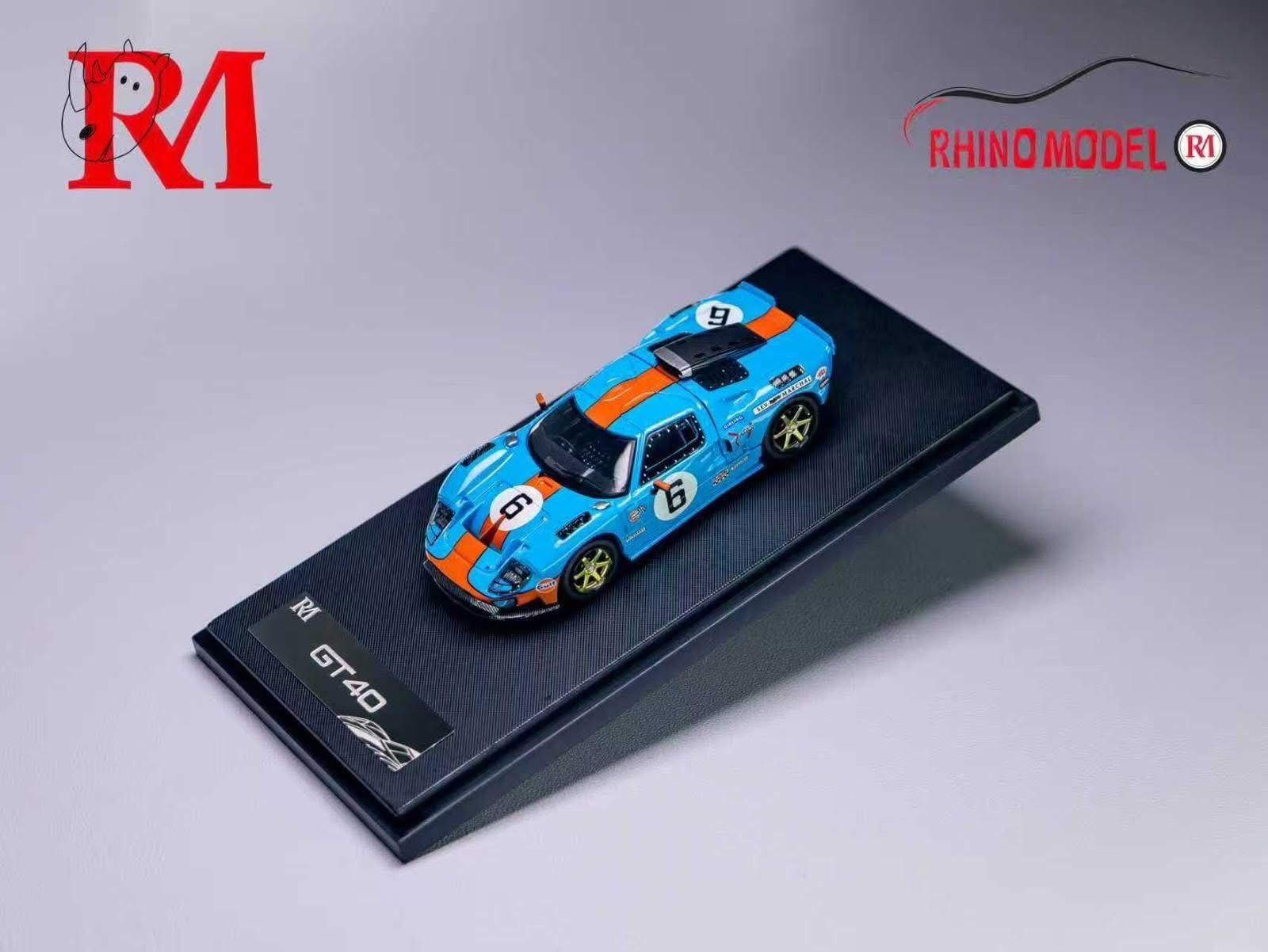  Mô hình xe Ford GT40 (engine cover magnetic structure) mở được nắp máy tỉ lệ 1:64 Model RM Rhino OT64654 