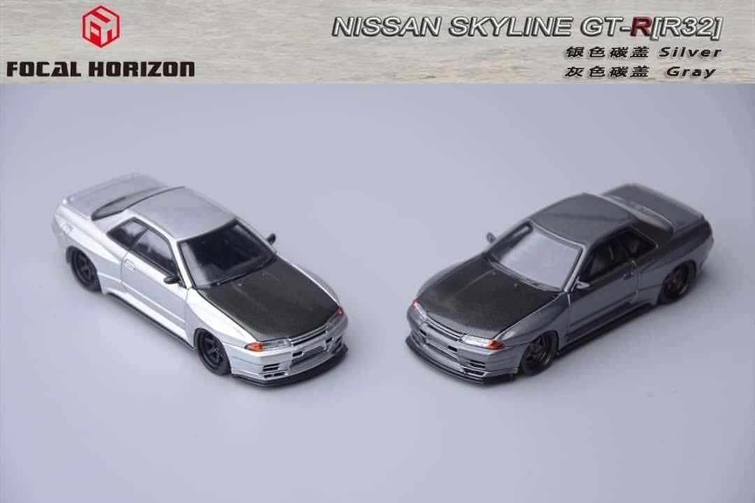  Mô hình xe Nissan GT-R ( R32 ) Garage Active Modified limited 999pcs mở được capo tỉ lệ 1:64 Focal Horizon FH model OT64659 