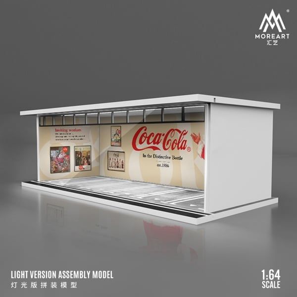  Hộp trưng bày mô phỏng diroram Coca Cola maintenance workshop Lighting Assembly Scene tỉ lệ 1:64 M-cool MoreArt MO914036 