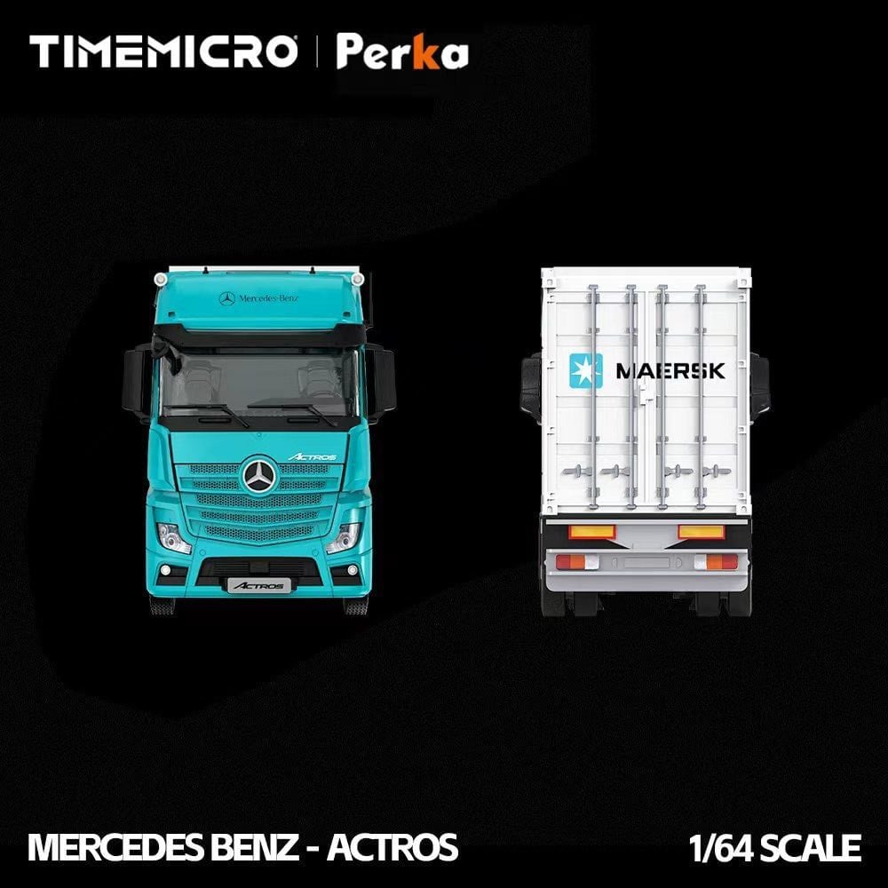  Mô hình xe container kéo thùng Mercedes Benz Actros tỉ lệ 1:64 TimeMicro & Perka TM646741 