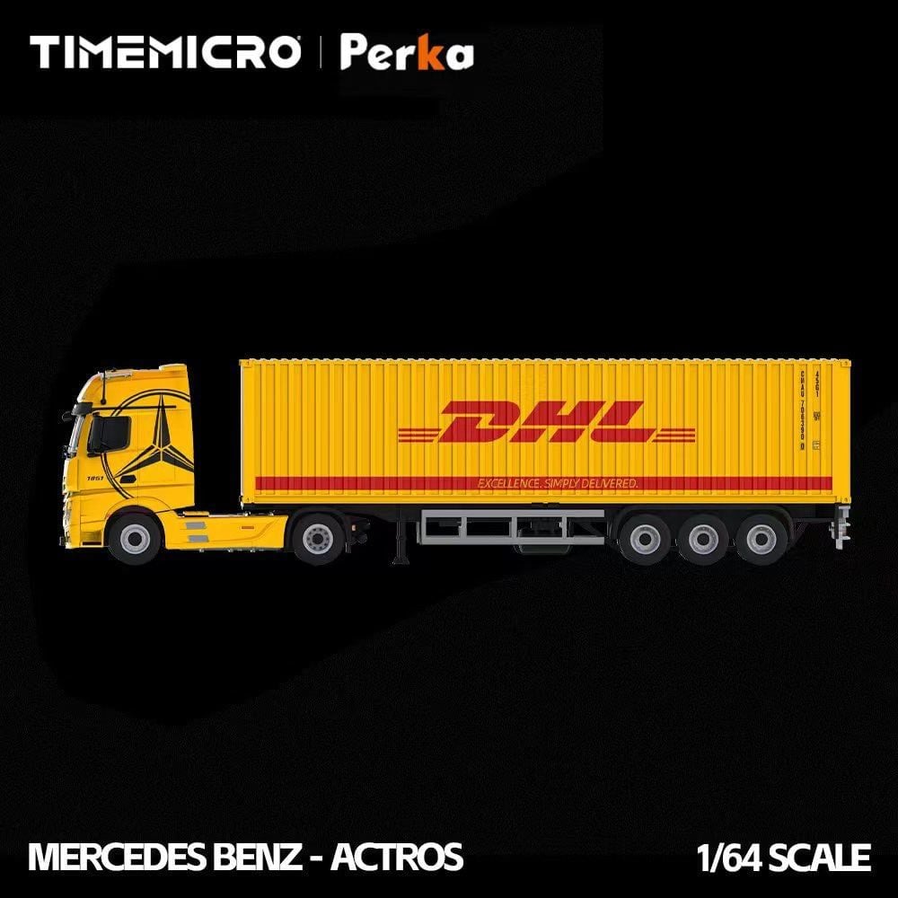  Mô hình xe container kéo thùng Mercedes Benz Actros tỉ lệ 1:64 TimeMicro & Perka TM646741 