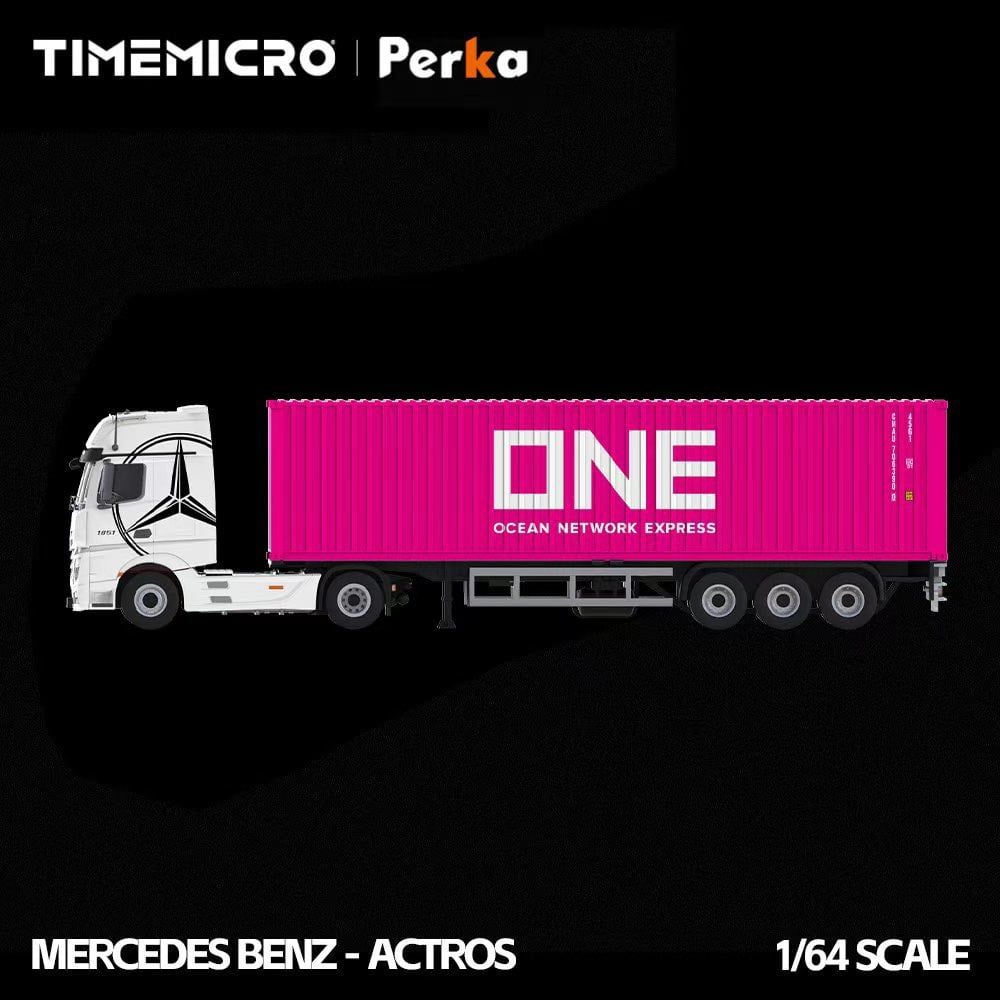  Mô hình xe container kéo thùng Mercedes Benz Actros tỉ lệ 1:64 TimeMicro & Perka TM646741 