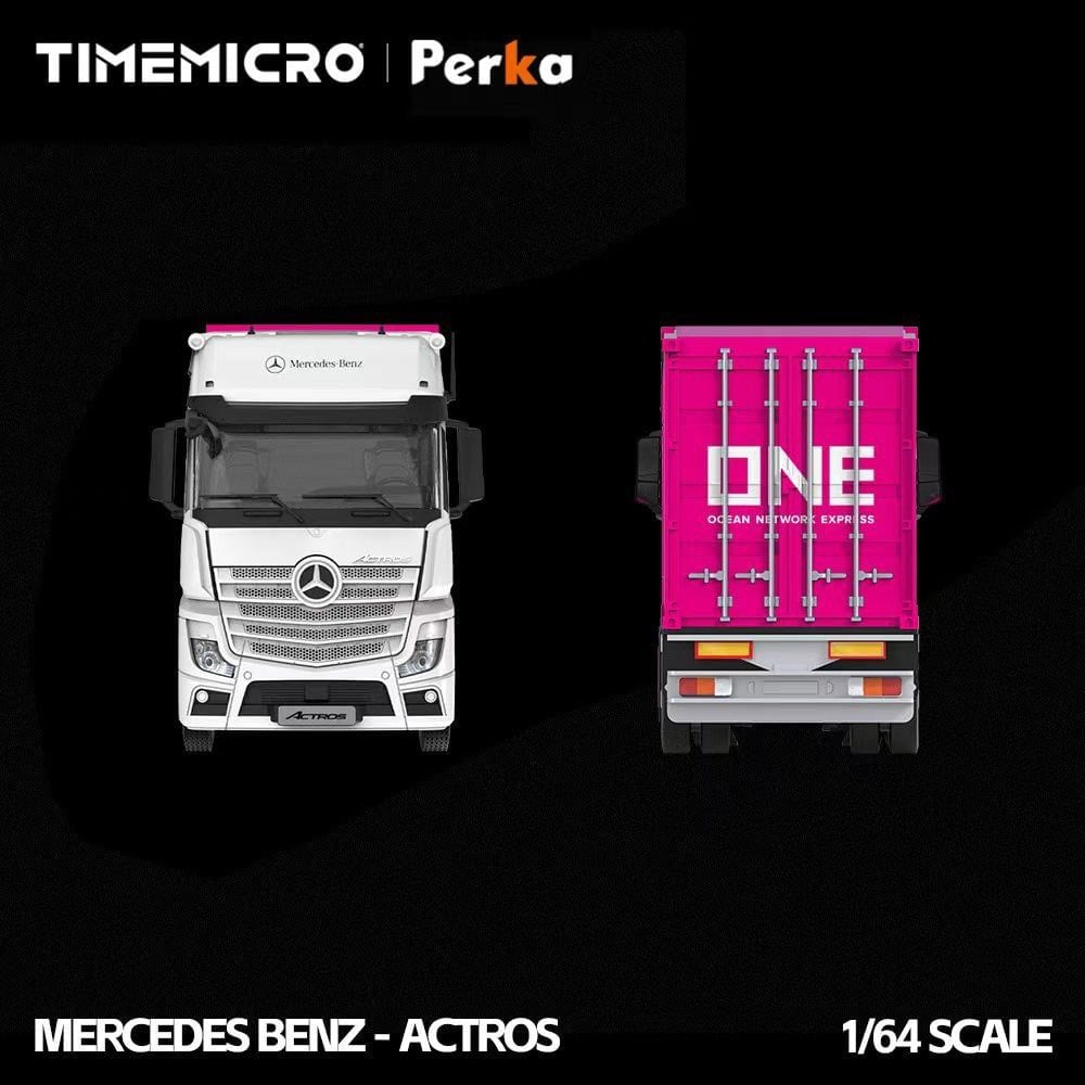  Mô hình xe container kéo thùng Mercedes Benz Actros tỉ lệ 1:64 TimeMicro & Perka TM646741 
