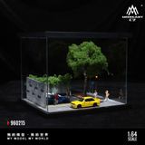  Hộp trưng bày mô phỏng công viên có hàng rào - đèn giao thông hộp mica Street Scene Assembly Series 15 22cm x 19.5cm x 15.5cm tỉ lệ 1:64 MoreArt MO960215 