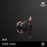  Set mô hình nhân vật nữ và xe mô tô KTM 1190 Red tỉ lệ 1:64 MoreArt MO222231 