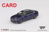  Mô hình xe BMW i7 xDrive60 Tanzanite Blue Metallic card tỉ lệ 1:64 MiniGT MGT01111 Have Chase 
