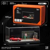  Hộp trưng bày mô phỏng lề đường và bãi đậu xe 19.7x10x10 tỉ lệ 1:64 SHOU CANG JIA SCJ82007 
