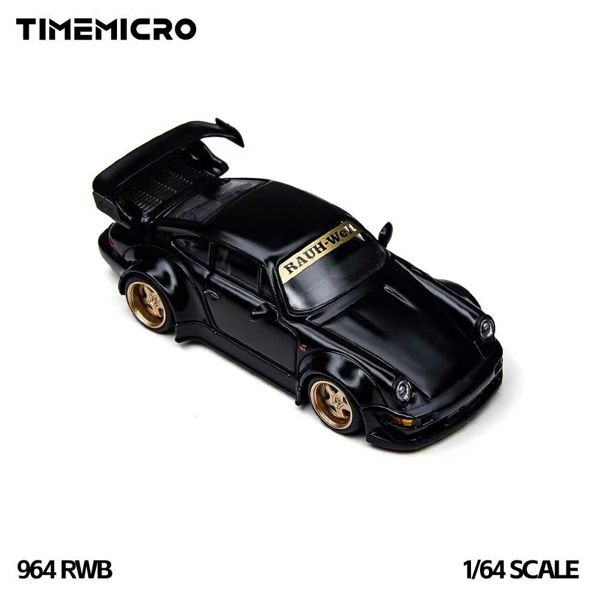  Mô hình xe Porsche RWB 964 Black tỉ lệ 1:64 Time micro TM648503 