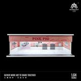  Hộp trưng bày mô phỏng diroram Pink pig repair workshop Lighting Assembly Scene tỉ lệ 1:64 M-Cool MO914108 