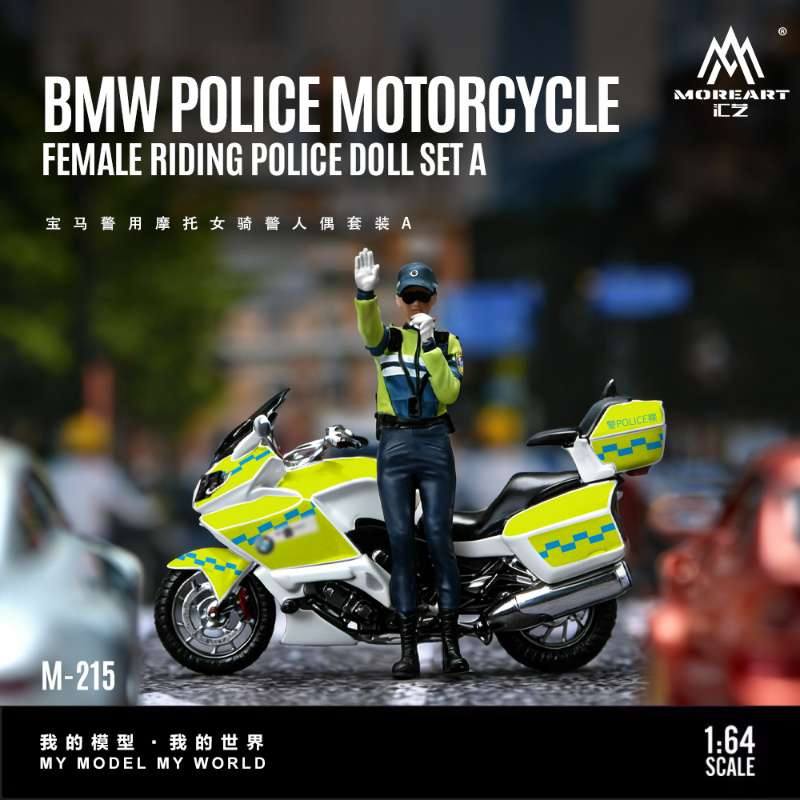  Mô hình xe mô tô và nhân vật police BMW resin tỉ lệ 1:64 MoreArt MO222215 