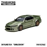  Mô hình xe Nissan R34 “Smilodon” Millennium Jade tỉ lệ 1:64 TimeMicro × PSC DESIGN TM648405 