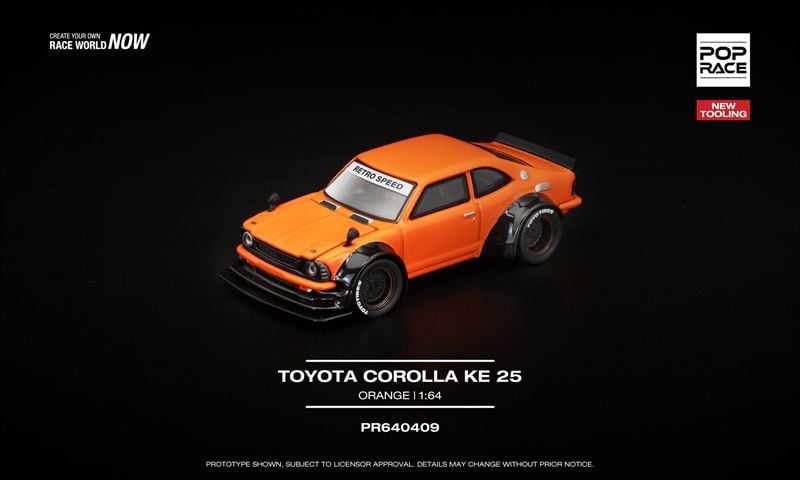  Mô hình xe Toyota Corolla KE25 Orange tỉ lệ 1:64 Pop Race PR640409 